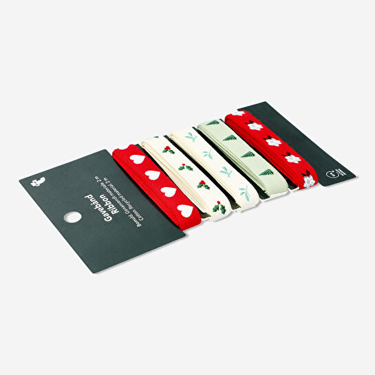 Flying Tiger Copenhagen 5'li Yılbaşı Temalı Çiçekli Ağaçlı Pamuklu Kurdele Seti