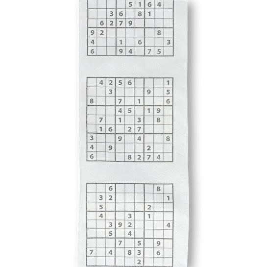 Flying Tiger Copenhagen Sudoku Desenli Beyaz Tuvalet Kağıdı