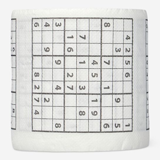 Flying Tiger Copenhagen Sudoku Desenli Beyaz Tuvalet Kağıdı