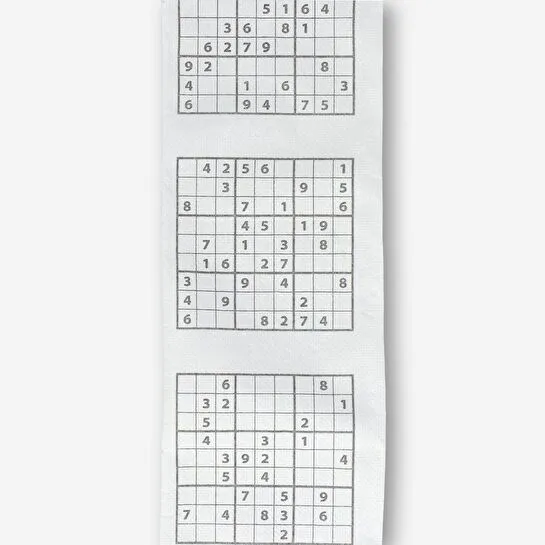 Flying Tiger Copenhagen Sudoku Desenli Beyaz Tuvalet Kağıdı