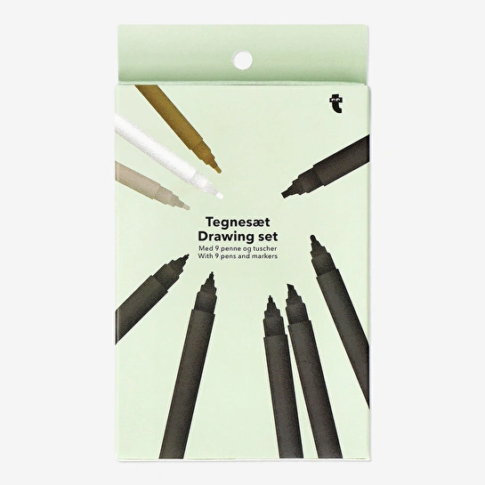 Flying Tiger Copenhagen 9'lu Çizim Kalemi Seti