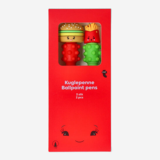 Flying Tiger Copenhagen Burger Ve Patates Kızartması Başlıklı İkili Tükenmez Kalem Seti