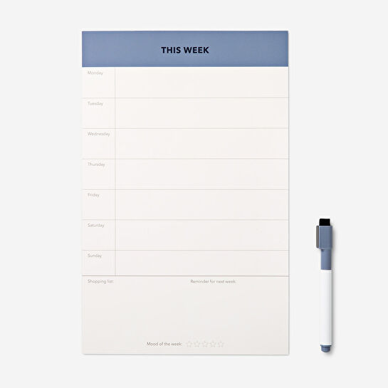 Flying Tiger Copenhagen Mıknatıslı ve Kalemli Haftalık Planlayıcı