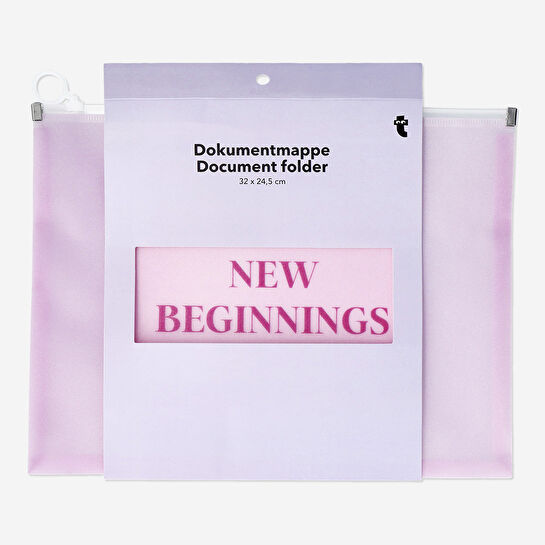 Flying Tiger Copenhagen Fermuarlı Şeffaf A4 Dosya