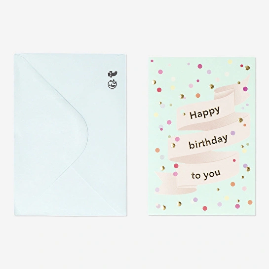 Flying Tiger Copenhagen Puantiyeli Doğum Günü Kartı