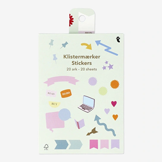 Flying Tiger Copenhagen Çok Renkli Ajanda Sticker Seti 20 Sayfa