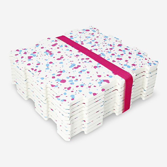 Flying Tiger Copenhagen 10'lu Beyaz Köpük Mat Seti 30,5 cm x 30,5 cm