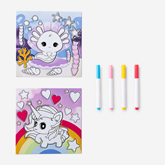 Flying Tiger Copenhagen 2'li Kendin Boya Dokulu Sticker Seti