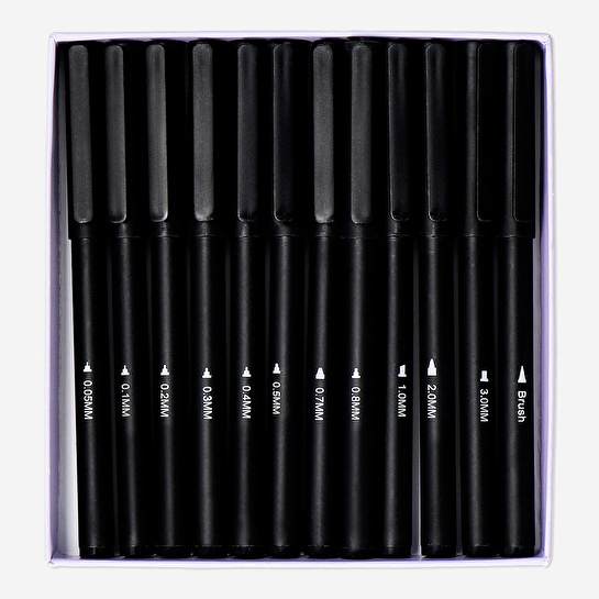 Flying Tiger Copenhagen 12'li Çizim ve Kaligrafi Kalemi Seti