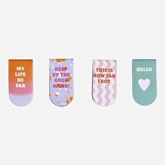 Flying Tiger Copenhagen 4'lü Mıknatıslı Kitap Ayracı Seti