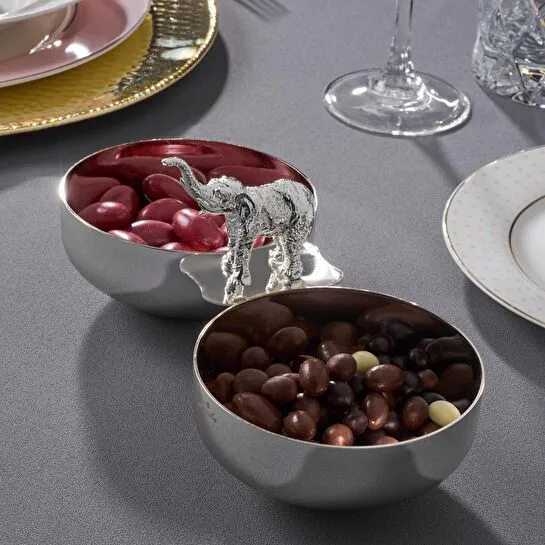 Jumbo Ganesha İkili Gümüş Çerezlik