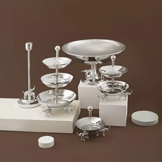 Jumbo Ganesha İkili Gümüş Çerezlik