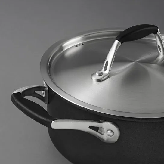 Jumbo New Moment Diamond İndüksiyon Tabanlı Siyah Derin Tencere 20 cm