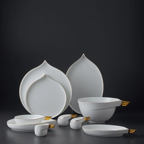 Jumbo Goddess Gold 61 Parça 12 Kişilik Yemek Takımı