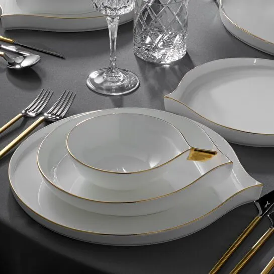 Jumbo Goddess Gold 61 Parça 12 Kişilik Yemek Takımı