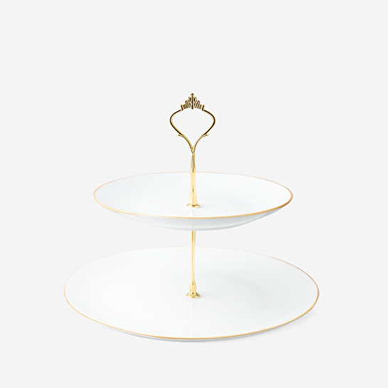 Flying Tiger Copenhagen Gold Detaylı 2 Katlı Servislik