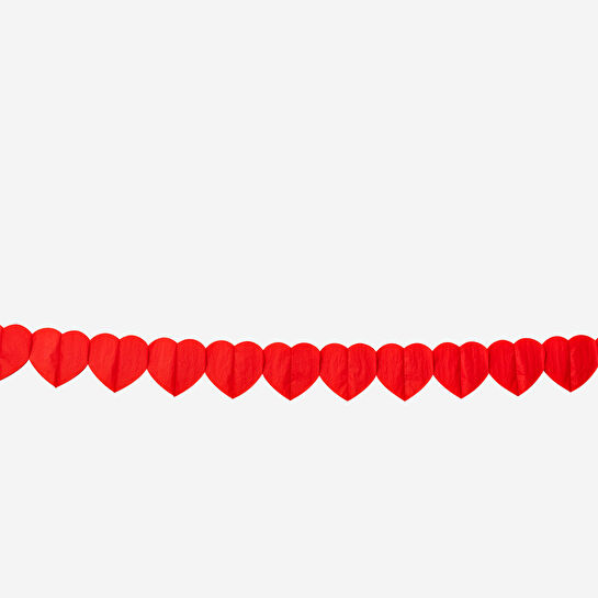 Flying Tiger Copenhagen Kırmızı Kalpli Şerit Süs 3 m