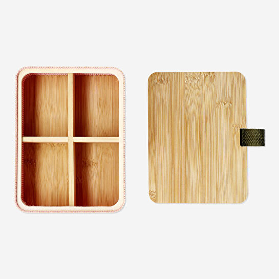 Flying Tiger Copenhagen Kapaklı Bambu Kutu 15 cm x 20 cm