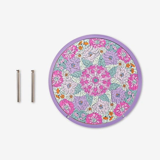 Flying Tiger Copenhagen Pembe Çiçek Desenli Ahşap Yapboz Seti