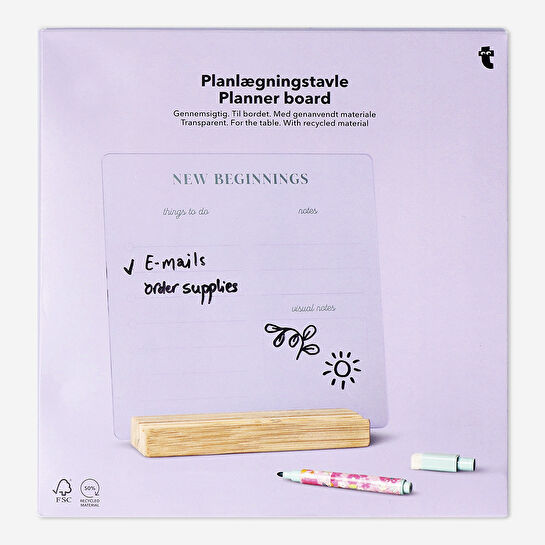 Flying Tiger Copenhagen Standlı Çiçekli Akrilik Pano 20 cm x 20 cm