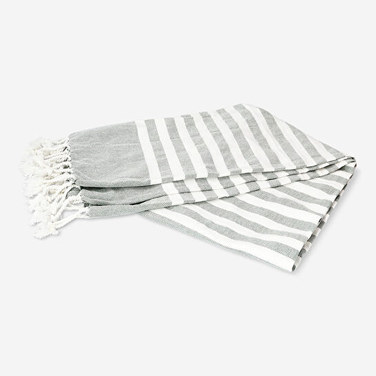 Flying Tiger Copenhagen Açık Yeşil Çizgili Pamuklu Peştemal 70 cm x 150 cm