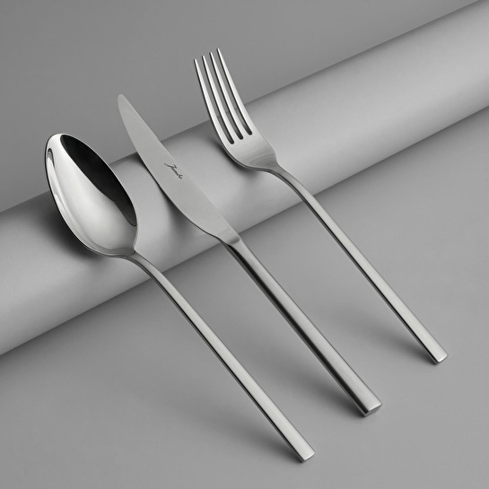 Jumbo 2001 18 Parça 6 Kişilik Yemek Çatal Kaşık Bıçak Takımı Çelik