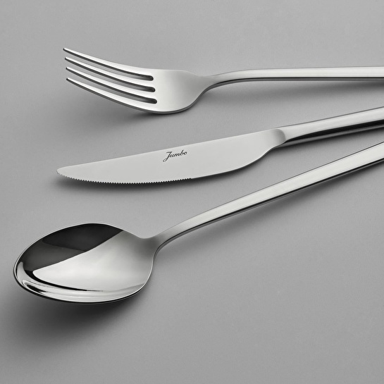 Jumbo 2001 84 Parça 12 Kişilik Çelik Çatal Kaşık Bıçak Takımı