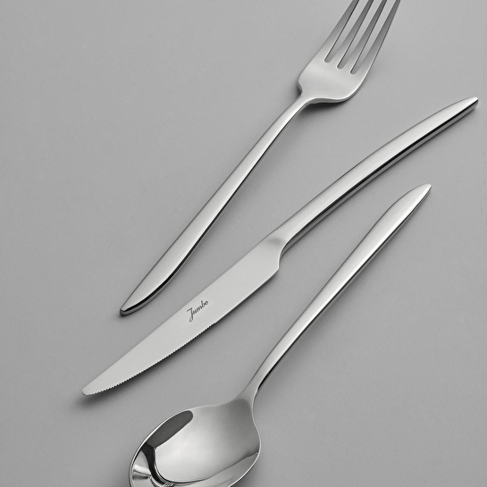 Jumbo 2600 84 Parça 12 Kişilik Çelik Çatal Kaşık Bıçak Takımı