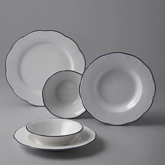 Jumbo Dark Blue Line 18 Parça 6 Kişilik Yemek Takımı