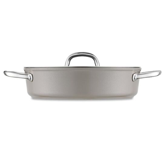 Jumbo Swiss Crystal Bej İndüksiyon Tabanlı Basık Tencere 26 cm