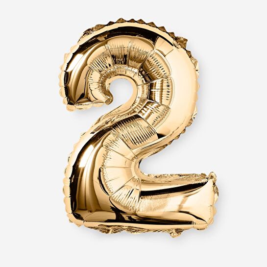 Flying Tiger Copenhagen 2 Numaralı Gold Folyo Balon