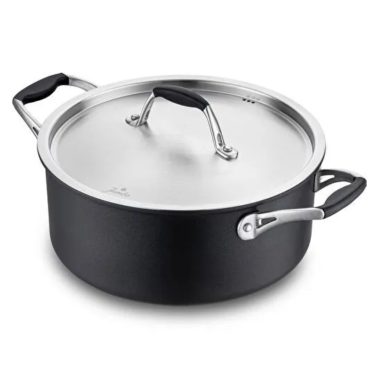 Jumbo New Moment Diamond İndüksiyon Tabanlı Siyah Derin Tencere 24 cm