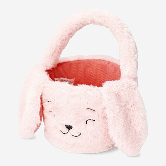 Flying Tiger Copenhagen Pembe Peluş Tavşan Şeklinde Sepet