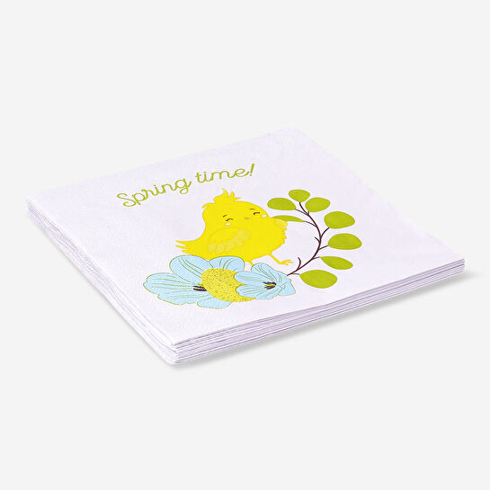 Flying Tiger Copenhagen 16'lı Kuş Desenli Pembe Peçete 16,5 cm x 16,5 cm