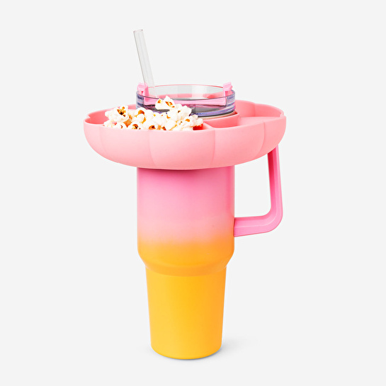 Flying Tiger Copenhagen Termos Uyumlu Pembe Silikon Atıştırmalık Tabağı