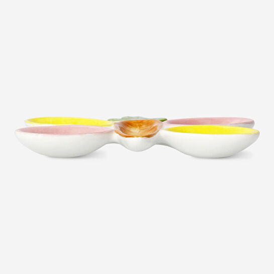 Flying Tiger Copenhagen Havuç Detaylı Çok Renkli Seramik Yumurta Tabağı