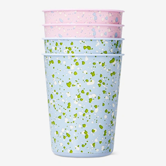 Flying Tiger Copenhagen 4'lü Desenli Plastik Bardak Seti