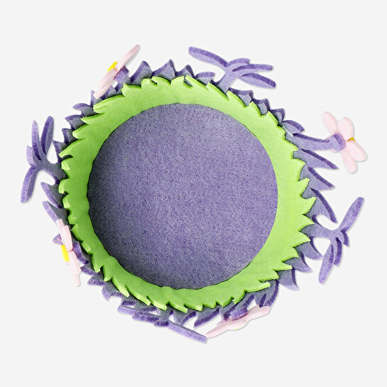 Flying Tiger Copenhagen Pembe Çiçekli Mor Küçük Keçe Sepet