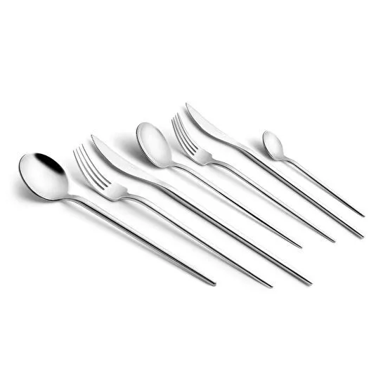 Jumbo 4400 Fallen 84 Parça 12 Kişilik Çelik Çatal Kaşık Bıçak Takımı