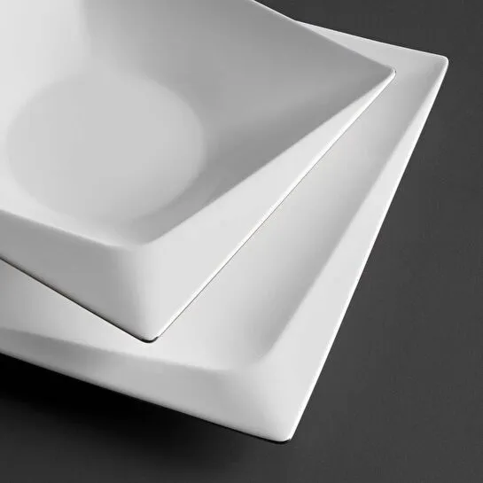 Jumbo Fold Platin 58 Parça 12 Kişilik Kare Yemek Takımı