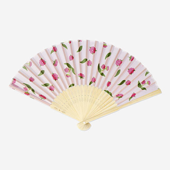 Flying Tiger Copenhagen Pembe Kiraz Çiçeği Desenli Katlanabilir Bambu Yelpaze