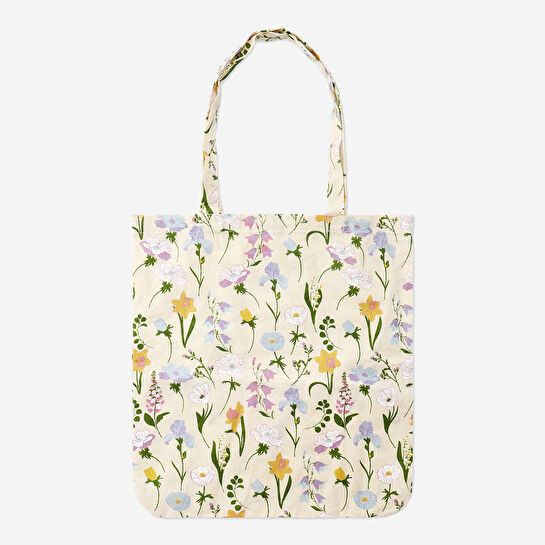 Flying Tiger Copenhagen Çok Renkli Bahar Çiçekleri Bez Çanta