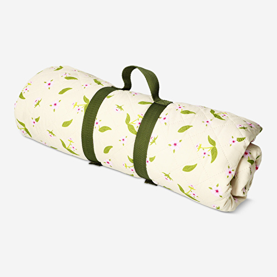 Flying Tiger Copenhagen Kiraz Çiçeği Desenli Bej Piknik Matı 170 cm x 130 cm