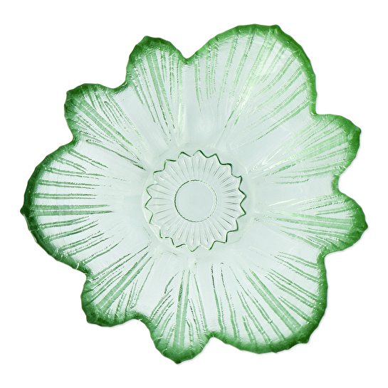 Flying Tiger Copenhagen Yeşil Çiçek Şeklinde Cam Kase