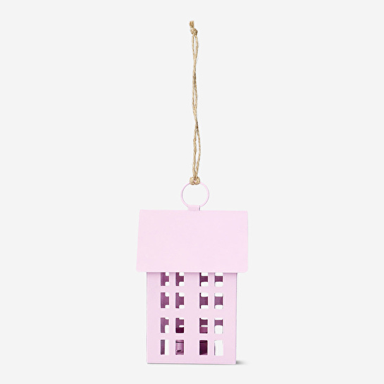 Flying Tiger Copenhagen Pembe Ev Şeklinde Askılı Metal Fener
