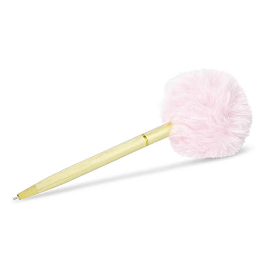 Flying Tiger Copenhagen Pembe Ponpon Detaylı Gold Tükenmez Kalem