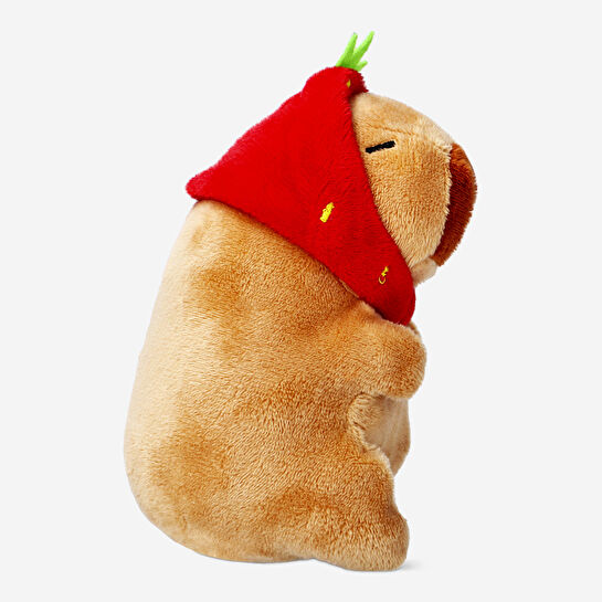 Flying Tiger Copenhagen Çilek Şapka Detaylı Kapibara Peluş Oyuncak