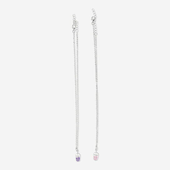 Flying Tiger Copenhagen 2'li Bubble Tea Detaylı Arkadaşlık Kolyesi Seti