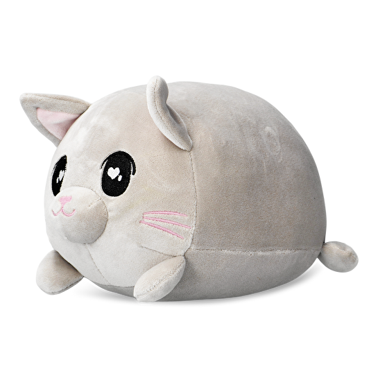 Flying Tiger Copenhagen Gri Peluş Yuvarlak Şekilli Kedi