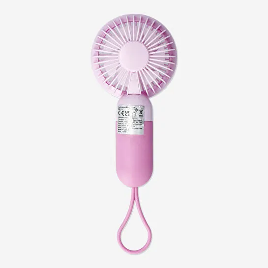 Flying Tiger Copenhagen Çiçek Detaylı Pembe El Vantilatörü